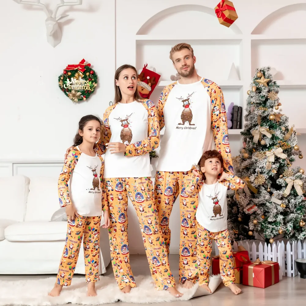 Gift Giving Reindeer Christmas Pajamas 9