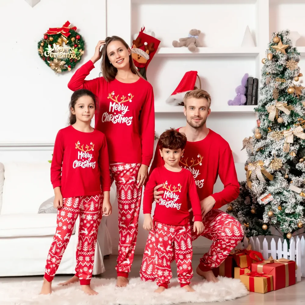 Pijama de texto Feliz Navidad 8