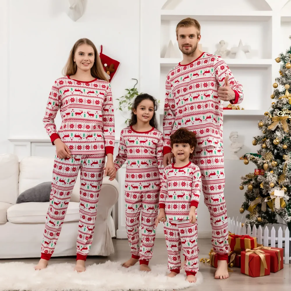 Red Reindeer Christmas Pajamas 1