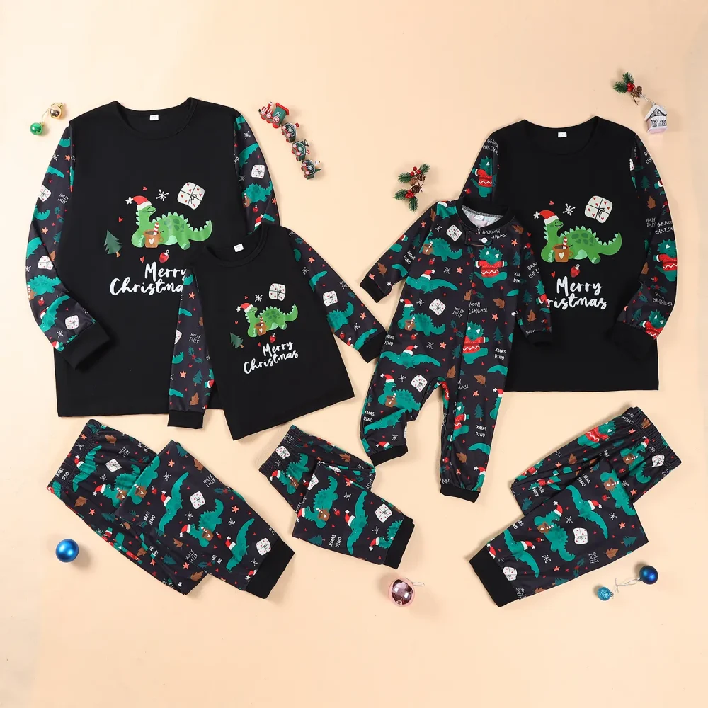 Das karierte Geschenk Rentier Familie Sleepwear Set 18