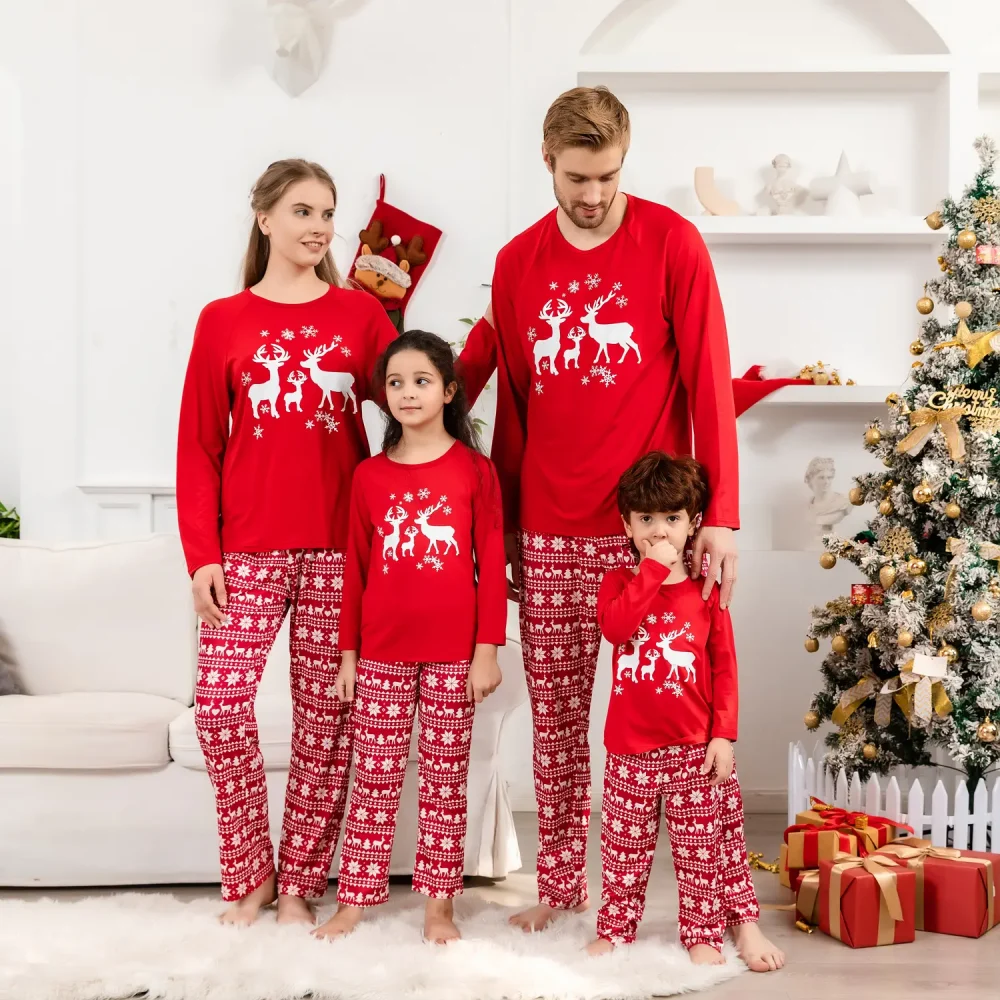 Three Little Reindeer Christmas Pajamas 14