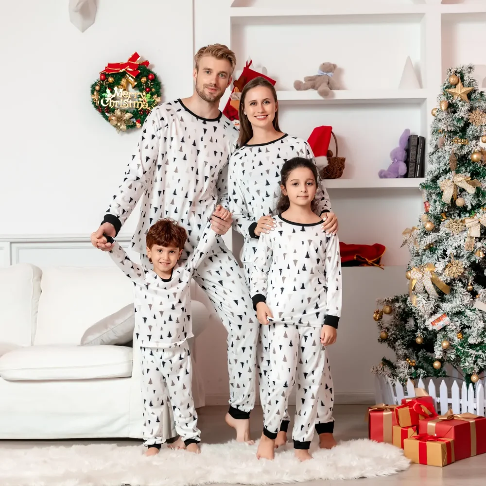 White Christmas Tree Pajamas 7