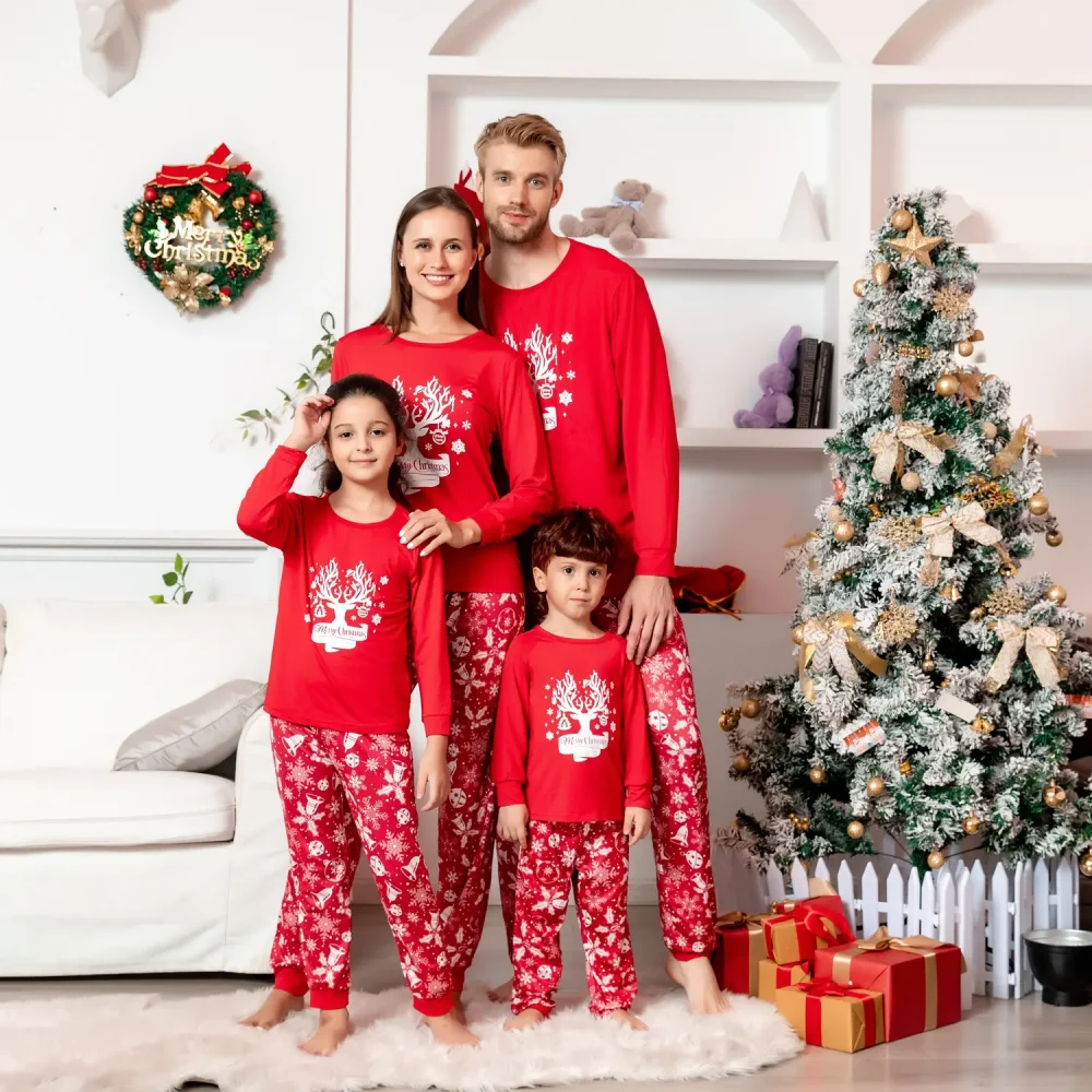 White Christmas Tree with Gifts Pajamas 8