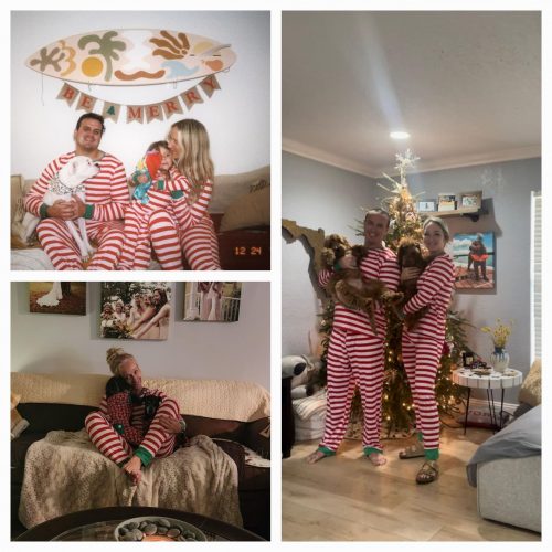 Red Striped Family Christmas Pajamas Set photo review